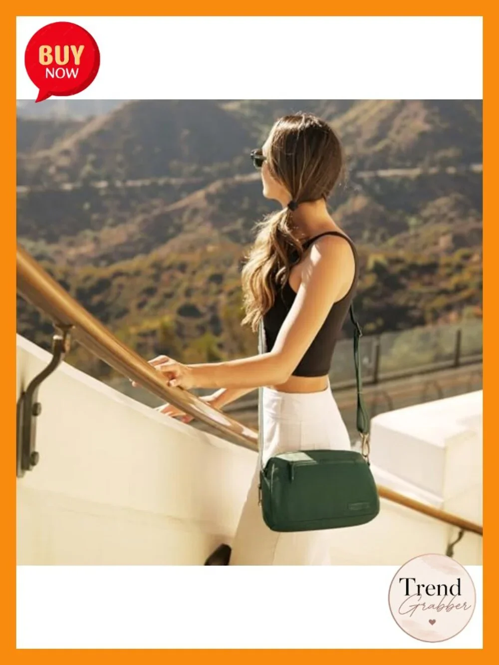 Anti-Theft Crossbody Bag with RFID Blocking, Fits DSLR